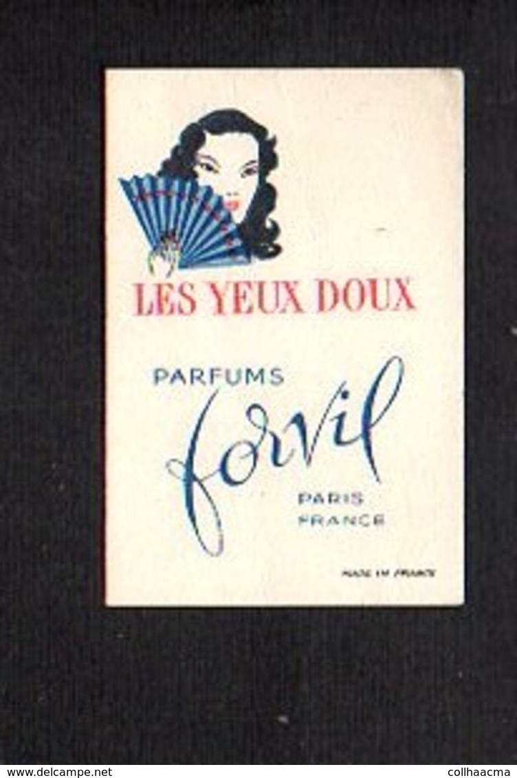 Carte Parfumée " Les Yeux Doux " Parfum De Forvil Paris - Non Classés