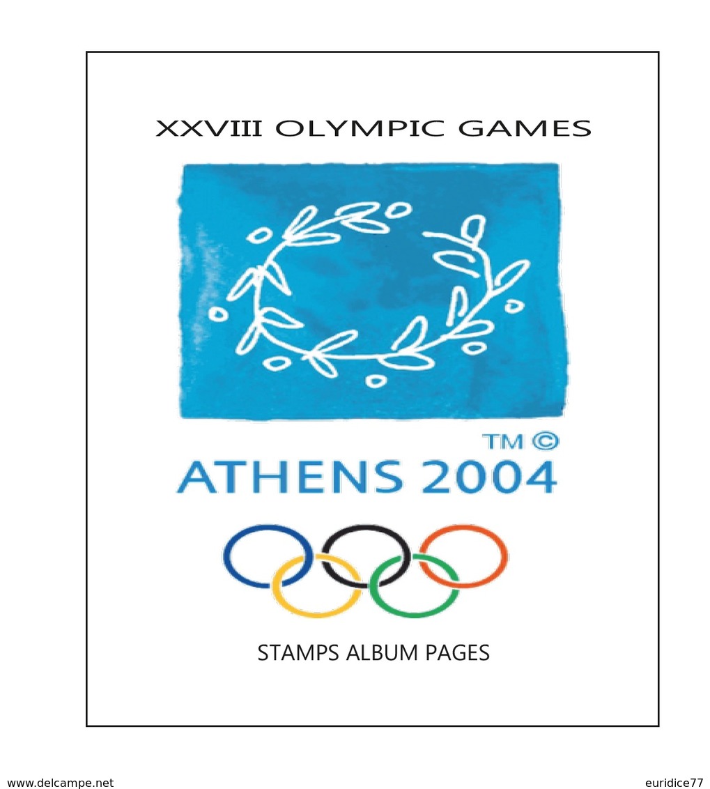 Suplemento Filkasol XXVIII OLYMPIC GAMES ATENAS 2004 - Montado Con Filoestuches HAWID Transparentes - Pre-Impresas