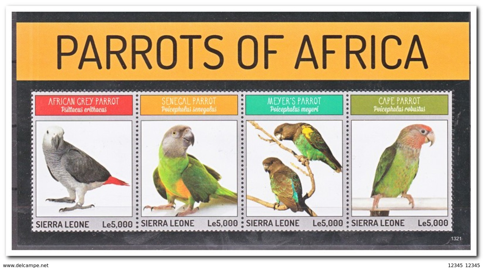 Sierra Leone 2013, Postfris MNH, Parrots Of Africa, Birds - Sierra Leone (1961-...)