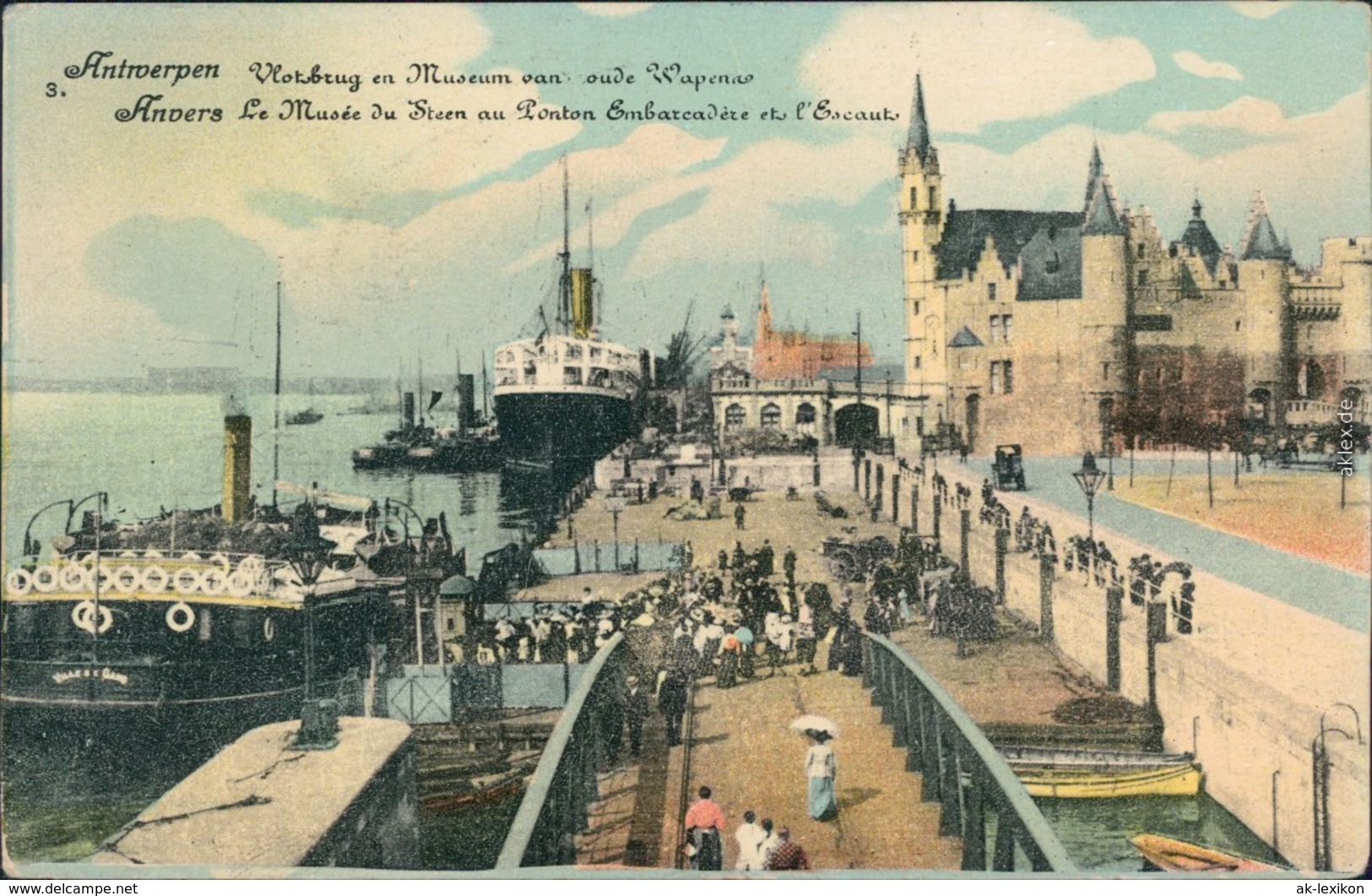 Ansichtskarte Antwerpen Anvers Hafen, Museum 1915 - Other & Unclassified