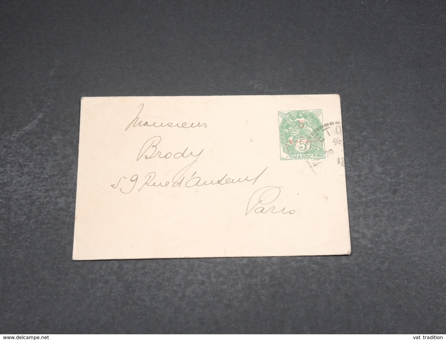 MAROC - Entier Postal Type Blanc Surchargé Pour Paris En 1913 - L 18739 - Lettres & Documents