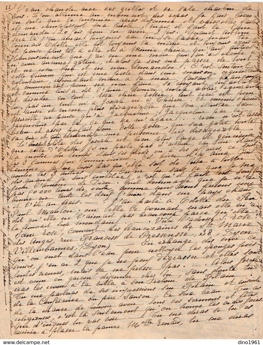 VP12.208 - Lettre De Mme La Comtesse De LEUSSE à MAZAGAN (Maroc ) Pour Mme La Comtesse De PERINI à MARSEILLE - Manuscripts