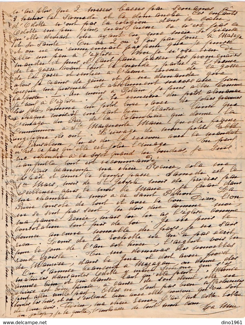 VP12.209 - Lettre De Mme La Comtesse De LEUSSE à MAZAGAN (Maroc ) Pour Mme La Comtesse De PERINI à MARSEILLE - Manuscripts