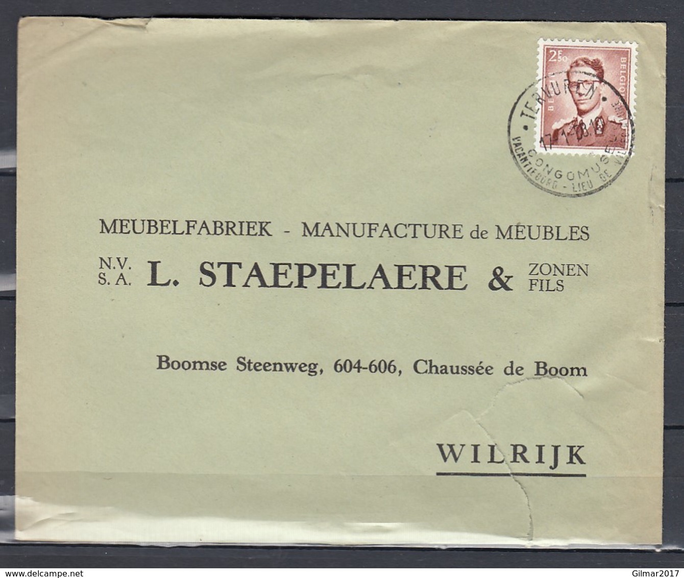 Brief Van Tervuren Naar Wilrijk - 1953-1972 Brillen