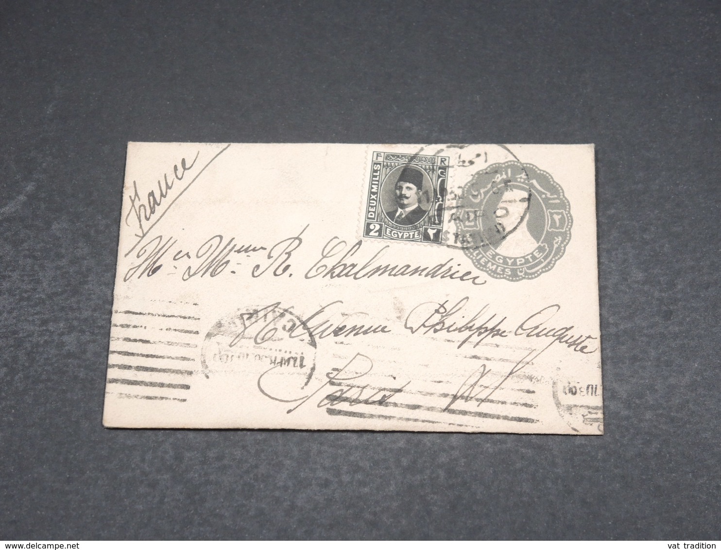 EGYPTE - Entier Postal + Complément Du Caire Pour Paris - L 18764 - Used Stamps