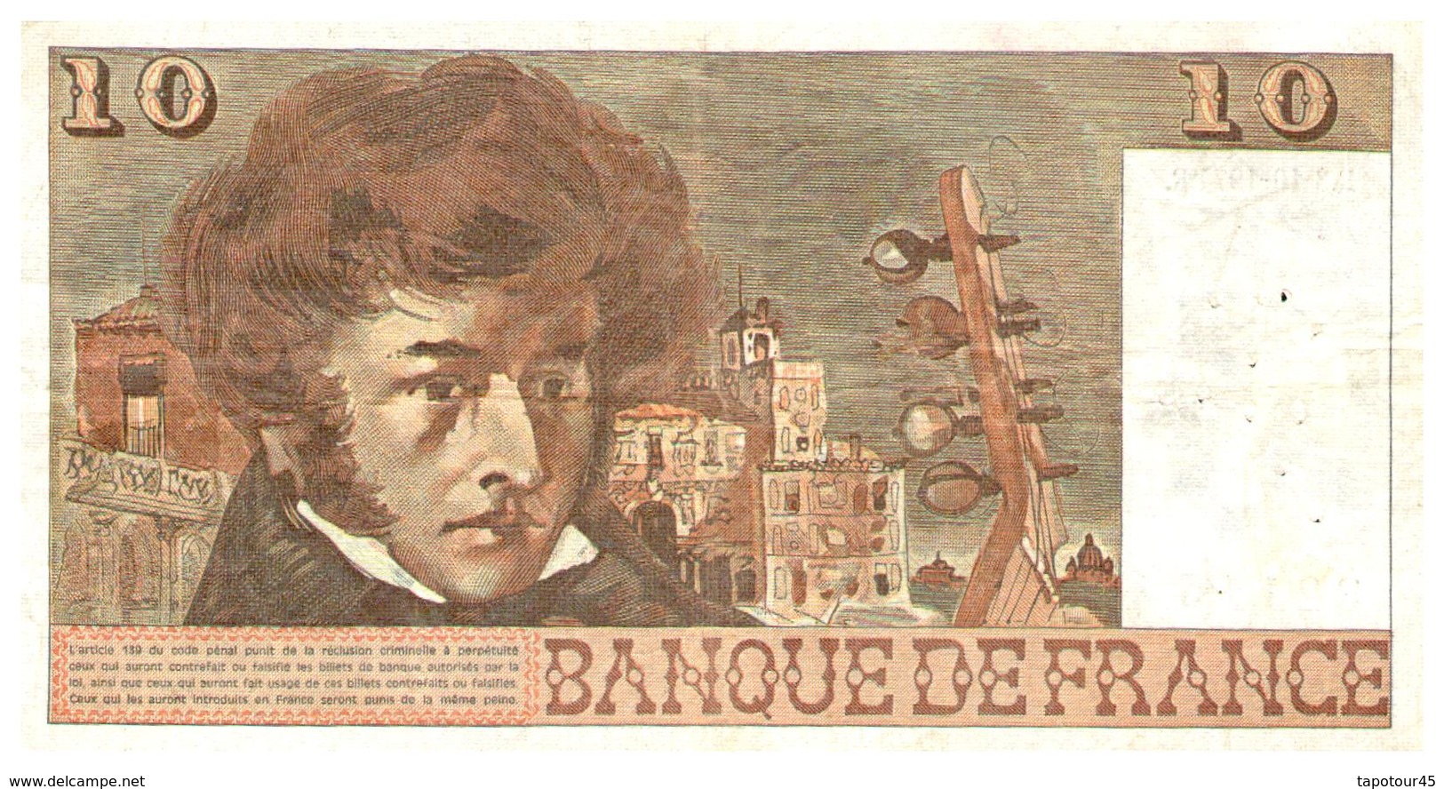 Billet  >  France > 10  Francs  1974 - 10 F 1972-1978 ''Berlioz''