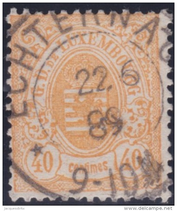 Luxembourg     .    Yvert    .     35    .     O     .        Oblitéré    .      /     .    Gebraucht - 1859-1880 Wapenschild