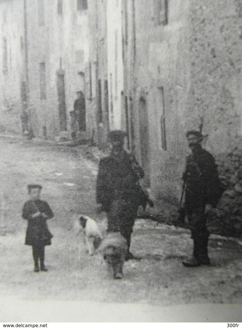 CPA BAUDINARD GRANDE RUE (83 VAR) ANIMEE MILITAIRES HOMMES ENFANTS CHIENS CACHET PERLEE 1916 - Aups