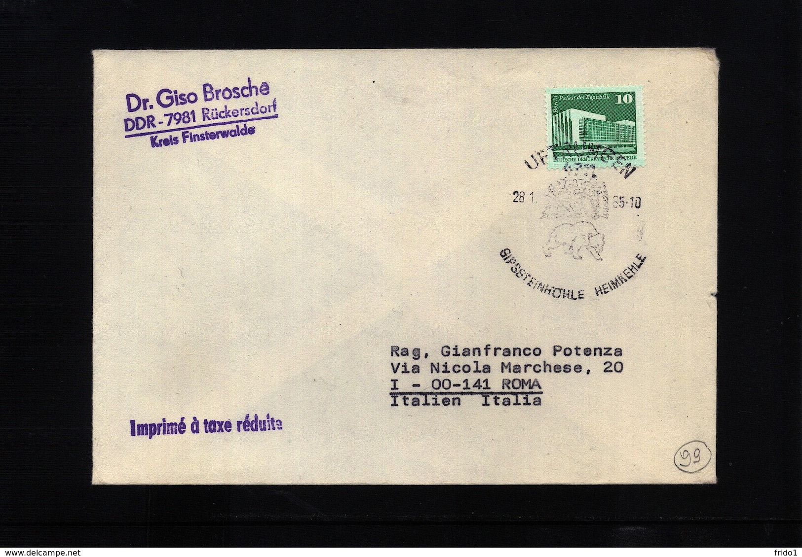 Germany / Deutschland DDR Geology Caves Interesting Postmark - Andere & Zonder Classificatie