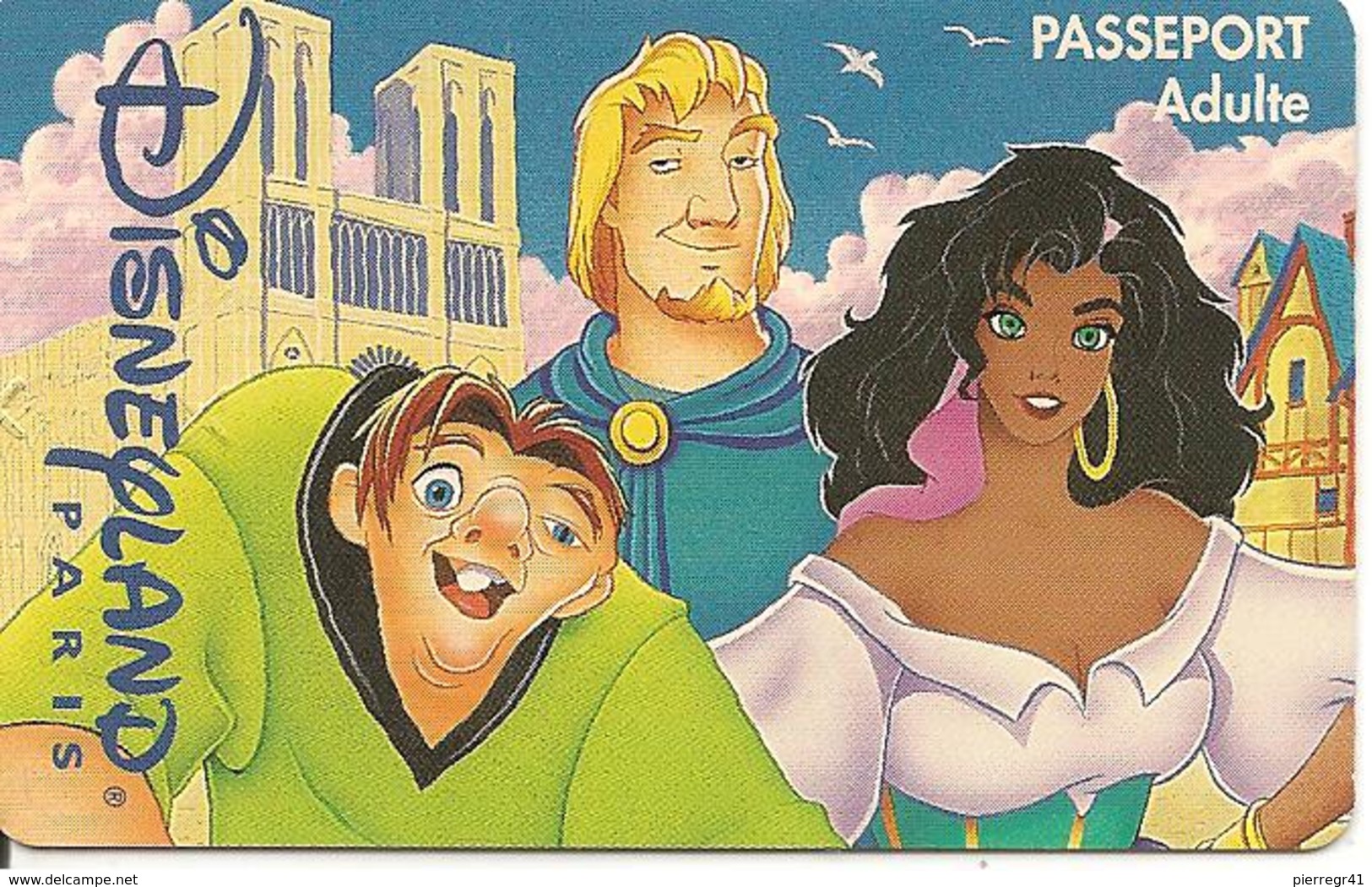 PASS--DISNEYLANDPARIS -1997-LE BOSSU ADULTE-V° N°S 089629-FORFAIT VALIDE  DU 010197 AU 020197-TBE- - Disney-Pässe