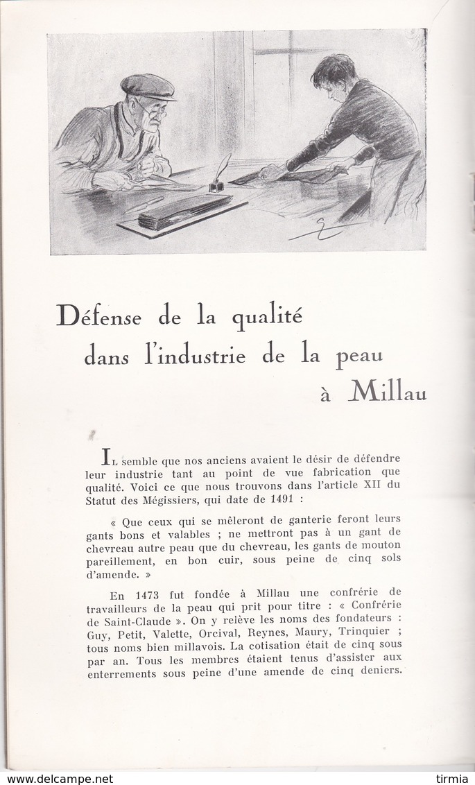 Histoire De L'industrie De La Peau Et Du Gant A Millau A Travers Les Siégles - Albert Jonquet - Livres Dédicacés