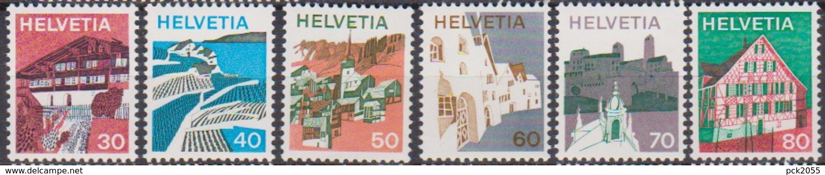 Schweiz 1973 MiNr. 1007,1008,1009,1010,1011,1012 ** Postfr. Freimarken: Landschaften ( 6634) Günstige Versandkosten - Ungebraucht