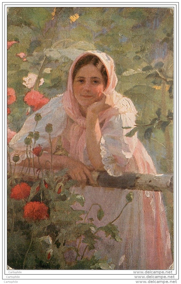 Russia - Sitschkoff Painting Postcard - Intense Longing - Rusia