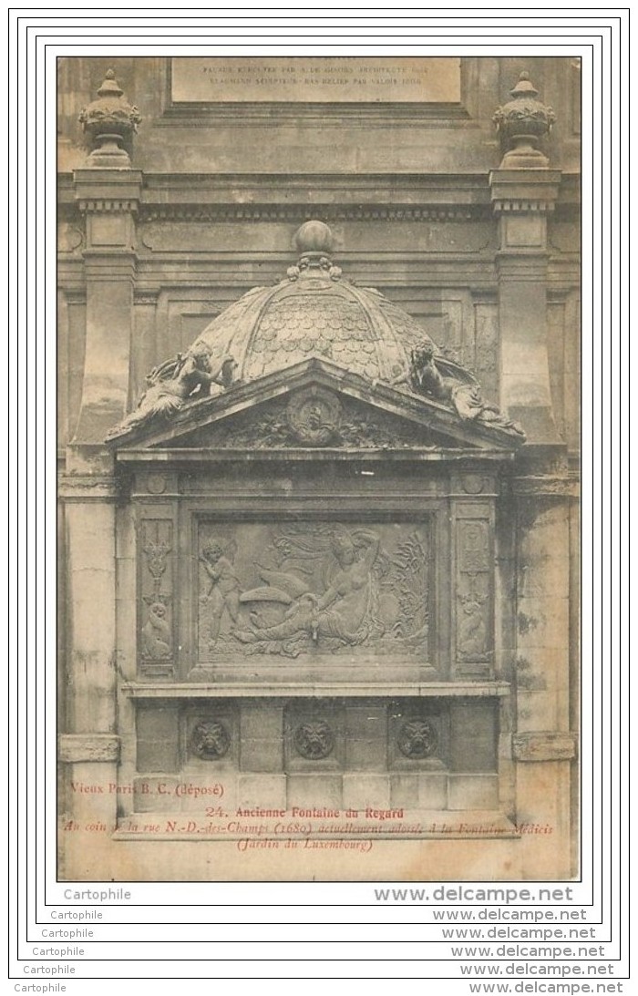 75 - VIEUX PARIS B.C. - Ancienne Fontaine Du Regard Au Coin De La Rue ND Des Champs - Konvolute, Lots, Sammlungen