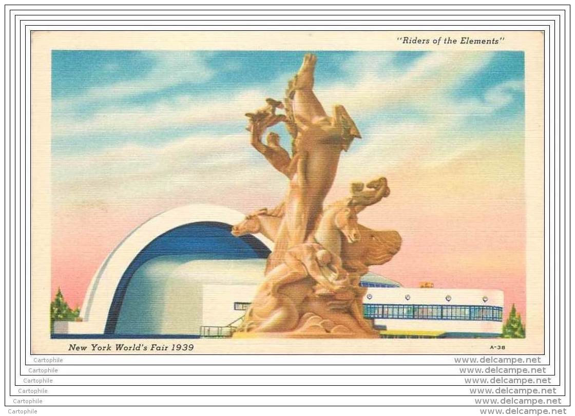 US - Lot of 12 postcards of New York World's Fair in 1939