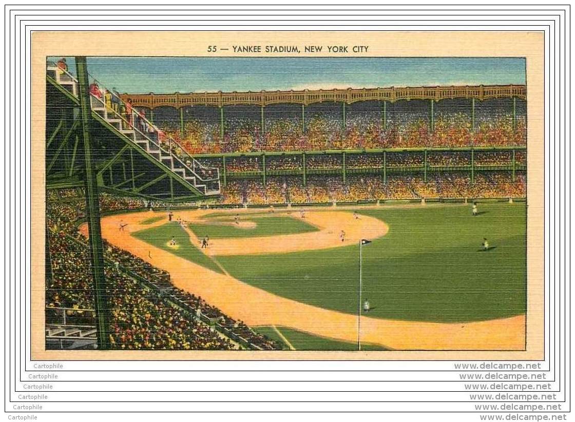 US - Lot Of 2 Postcards Of Base Ball Stadium - Yankee Stadium And Polo Grounds - Stades & Structures Sportives