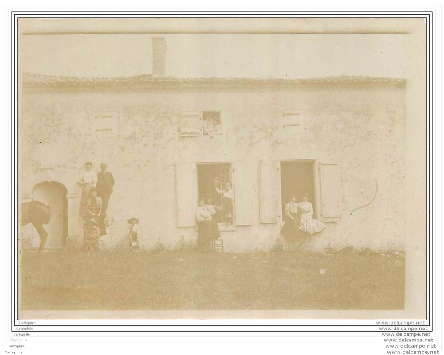 17 - Lot de 7 photos  de 1905 des lieux nommes Plantemaure  Les Borderies Peut etre Rochefort, Vergeroux ou Cog