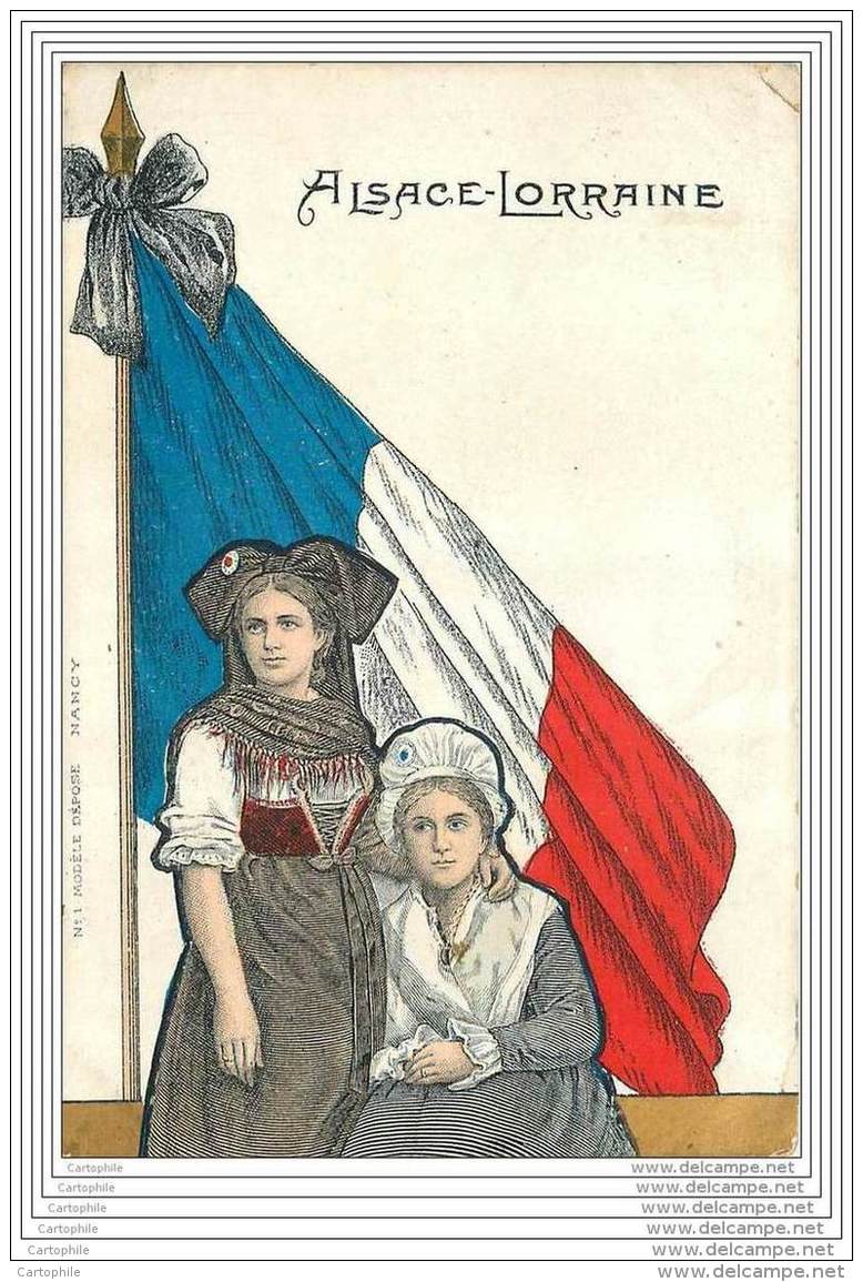 67 - ALSACE LORRAINE - Illustration 1902 Avec Drapeau Francais - Propagande ? - Autres & Non Classés