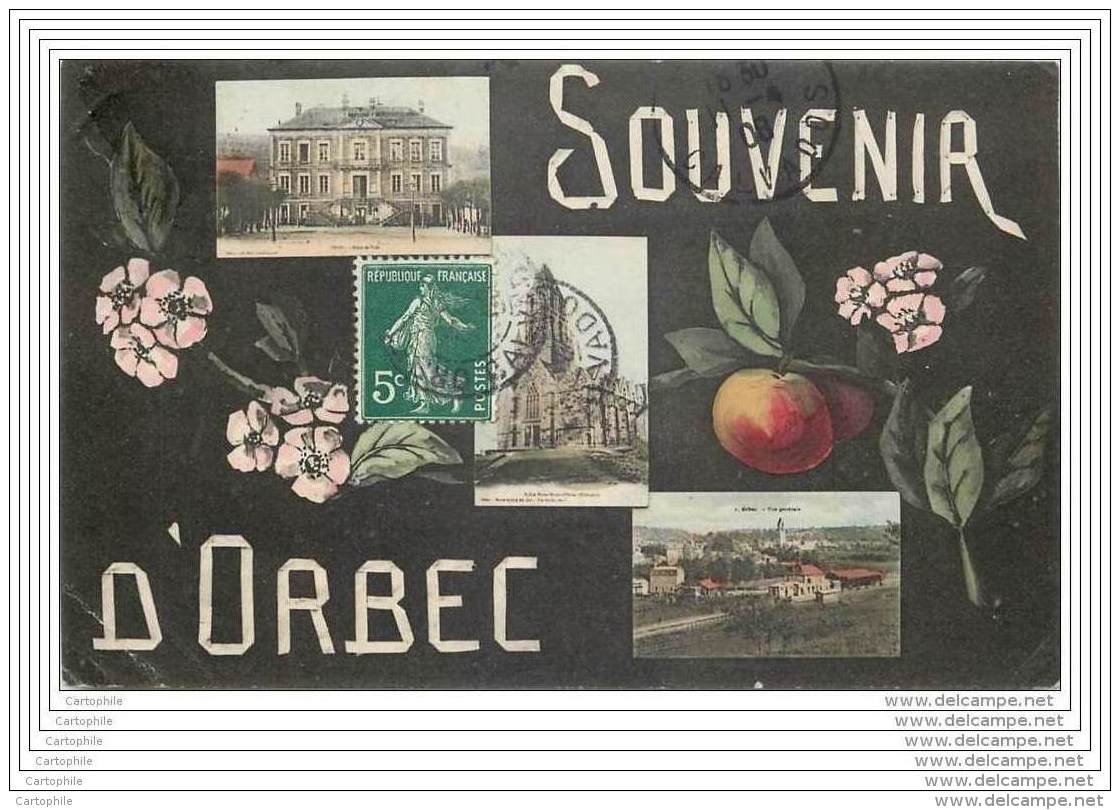 14 - Souvenir D'ORBEC (couleur) - Orbec