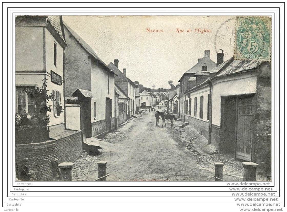 80 - NAOURS - Rue De L'Eglise - Naours