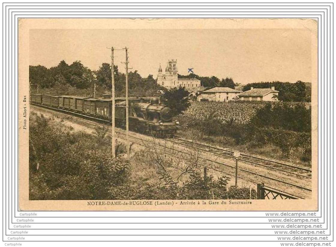 40 - NOTRE DAME DE BUGLOSE - Arrivee A La Gare Du Sanctuaire (train + Chemin De Fer) - Autres & Non Classés