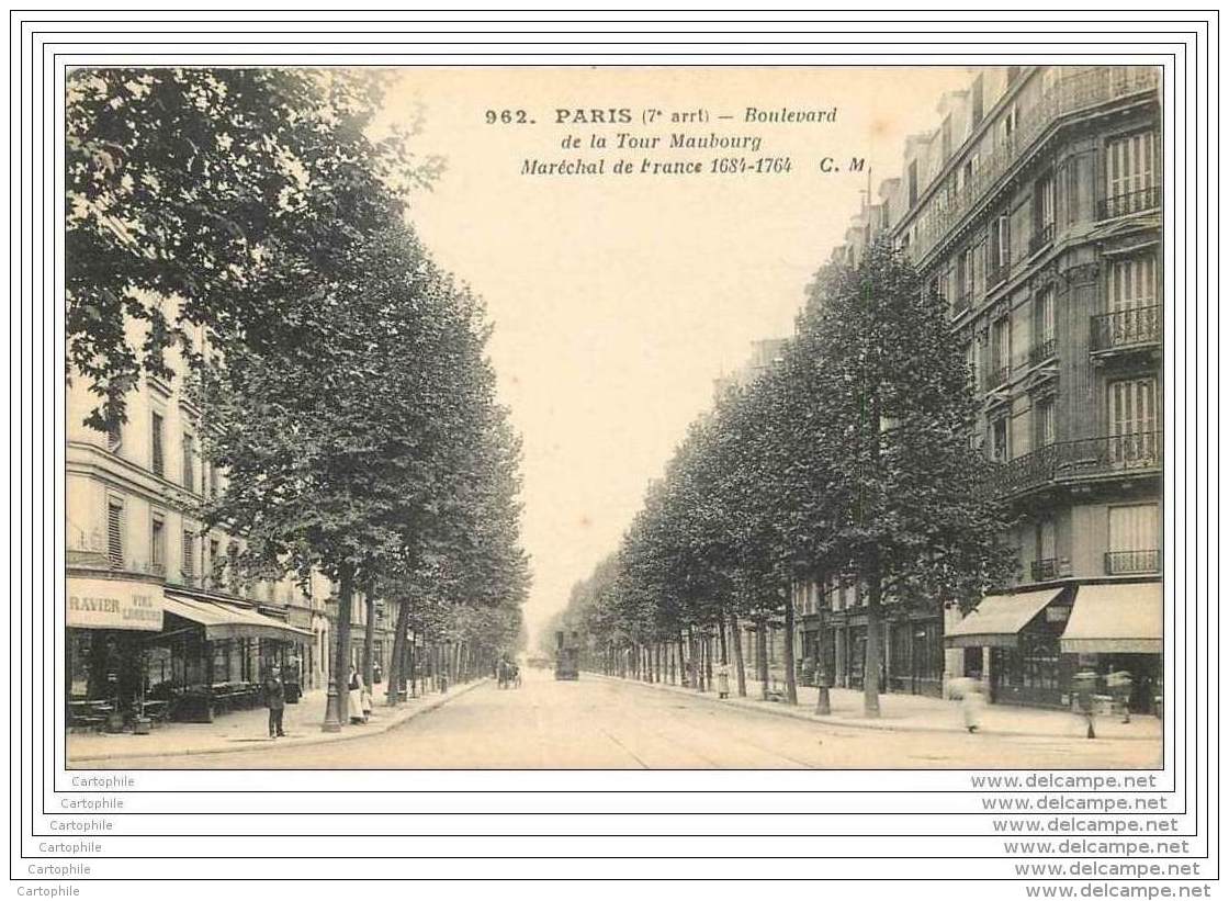 75007 - PARIS - Boulevard De La Tour Maubourg - Marechal De France 1684-1764 - Arrondissement: 07