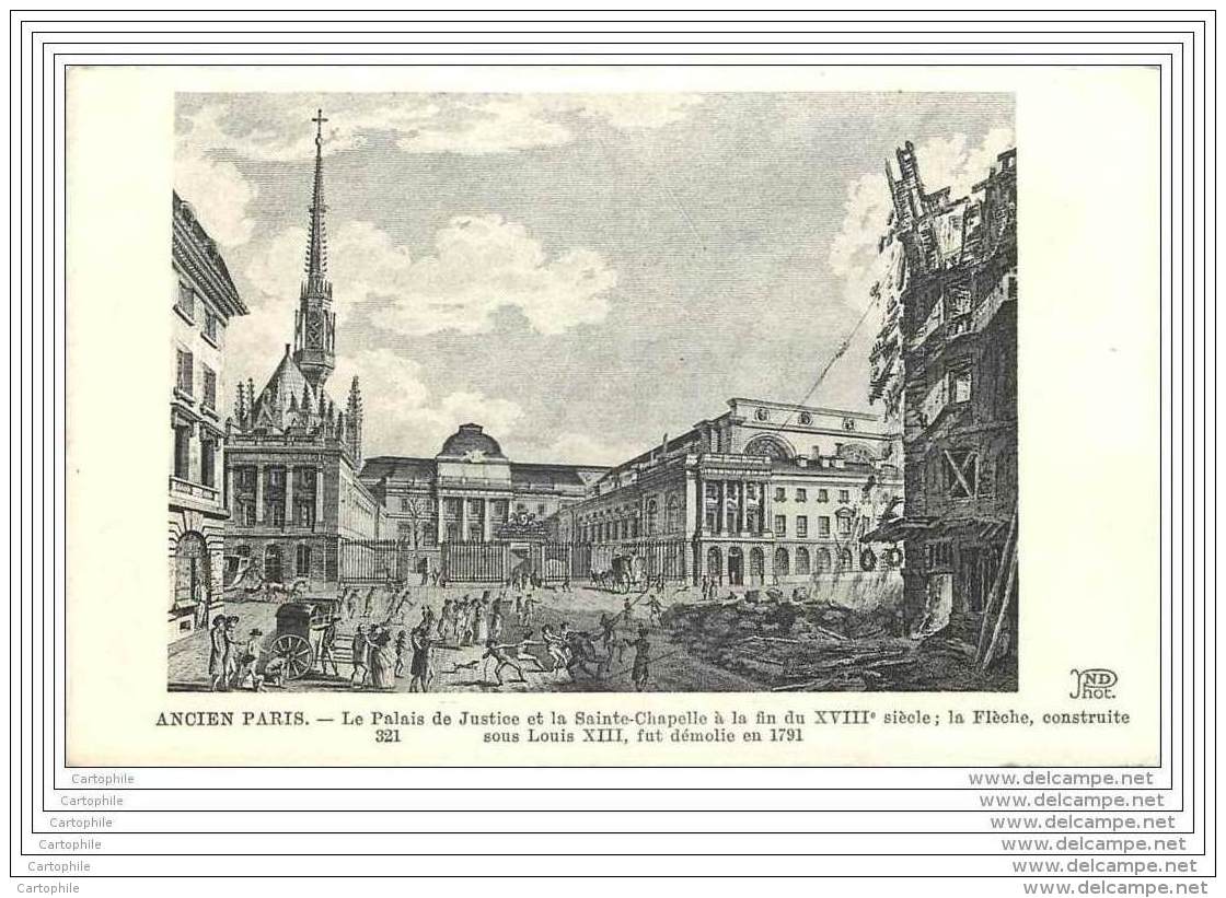 75 - ANCIEN PARIS N°321 - Palais De Justice Et Sainte Chapelle 18e - Lots, Séries, Collections