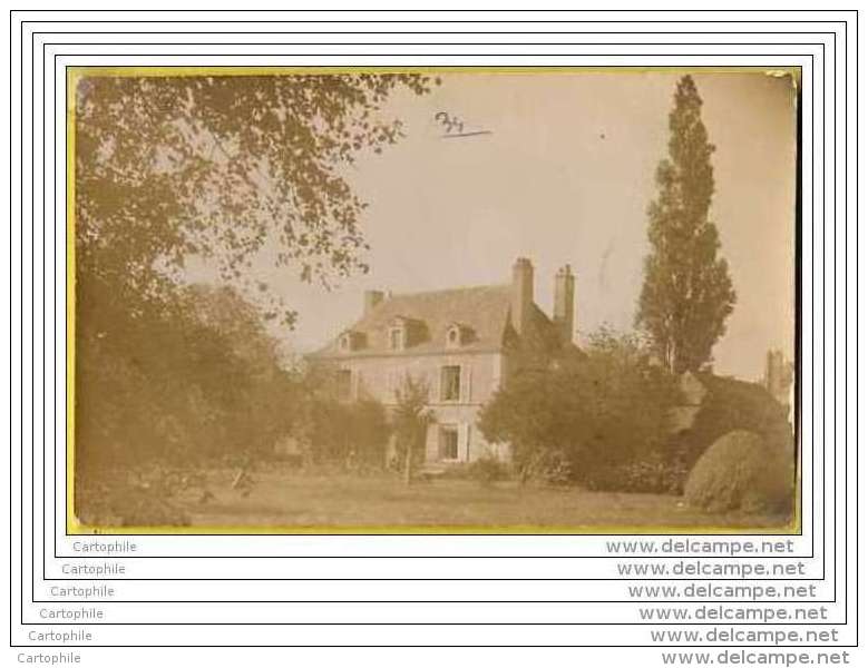 49 - Carte Photo D Un Manoir - Ecrite De FENEU En 1911 - Other & Unclassified
