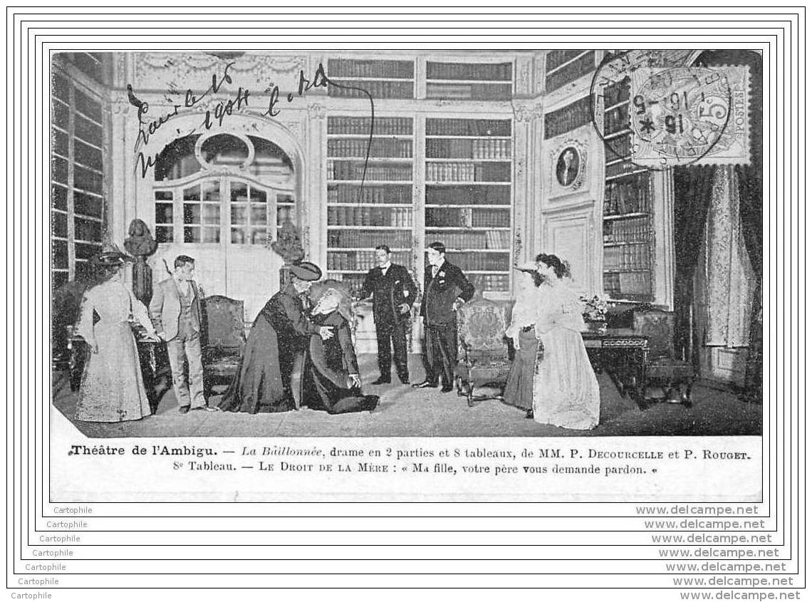 75003 - PARIS - Theatre De L Ambigu - La Baillonnee De Decourcelle Et Rouget - 8e Tablea - Arrondissement: 03