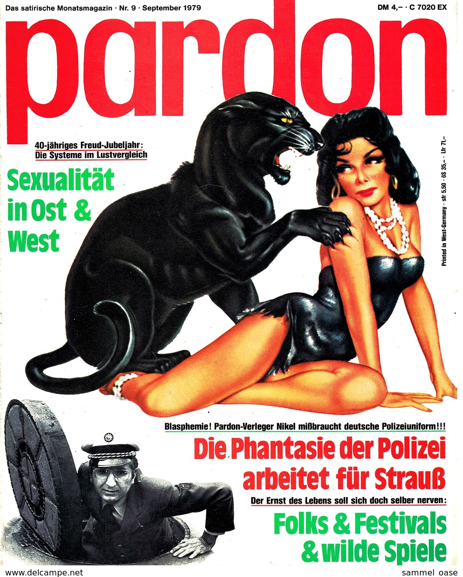 Pardon Zeitschrift - Das Satirische Magazin Nr. 9 Von 1979  -  Die Phantasie Der Polizei Arbeitet Für Strauß - Sonstige & Ohne Zuordnung