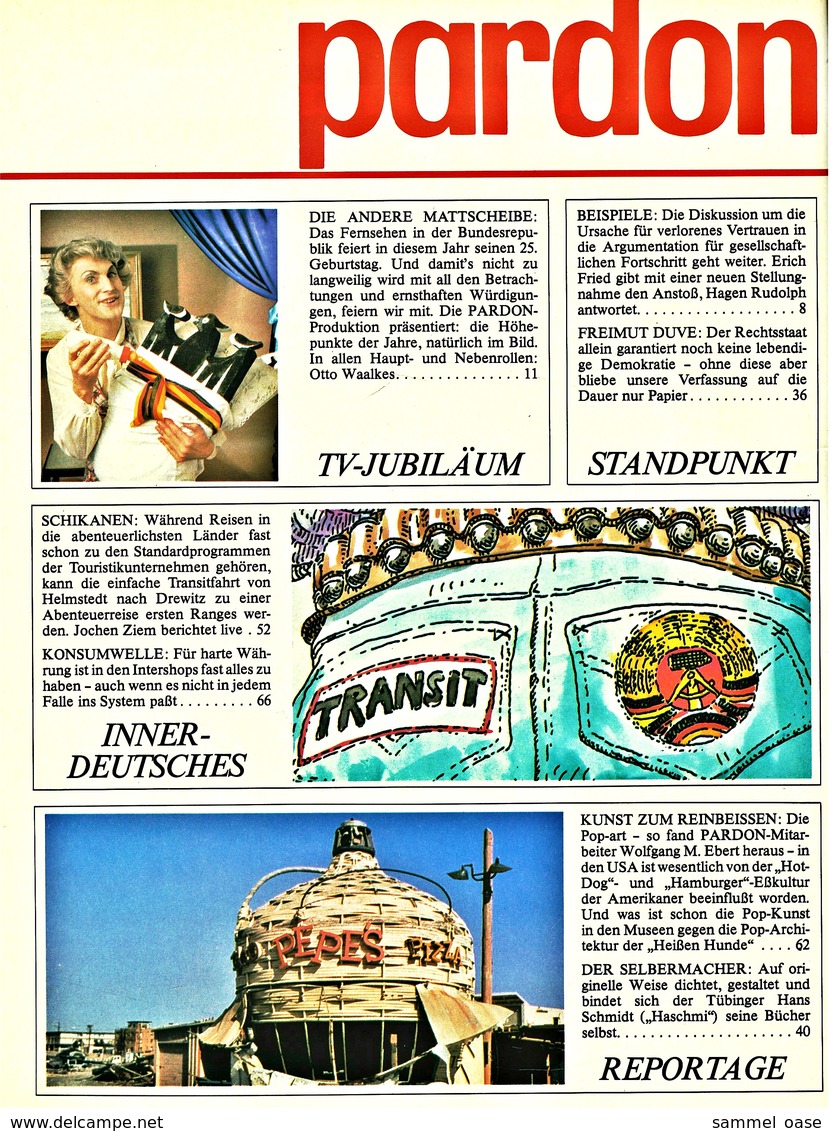 Pardon Zeitschrift - Das Satirische Magazin Nr. 3 Von 1978  -  Otto Rollt Das Fernsehen Auf - Sonstige & Ohne Zuordnung