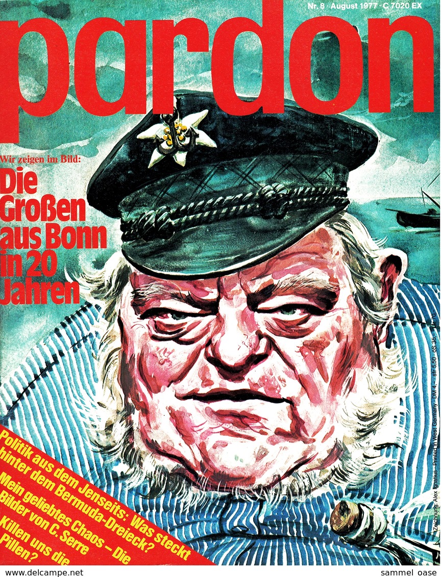 Pardon Zeitschrift - Das Satirische Magazin Nr. 8 Von 1977  -  Die Großen Aus Bonn In 20 Jahren - Sonstige & Ohne Zuordnung