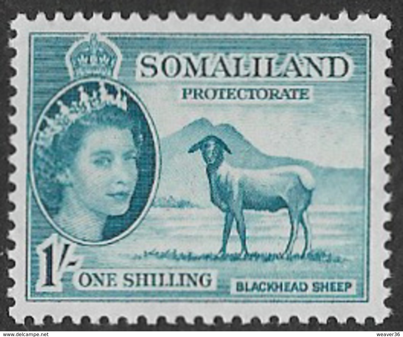 Somaliland Protectorate SG144 1953 Definitive 1/- Mounted Mint [37/30915/2D] - Somaliland (Protectoraat ...-1959)