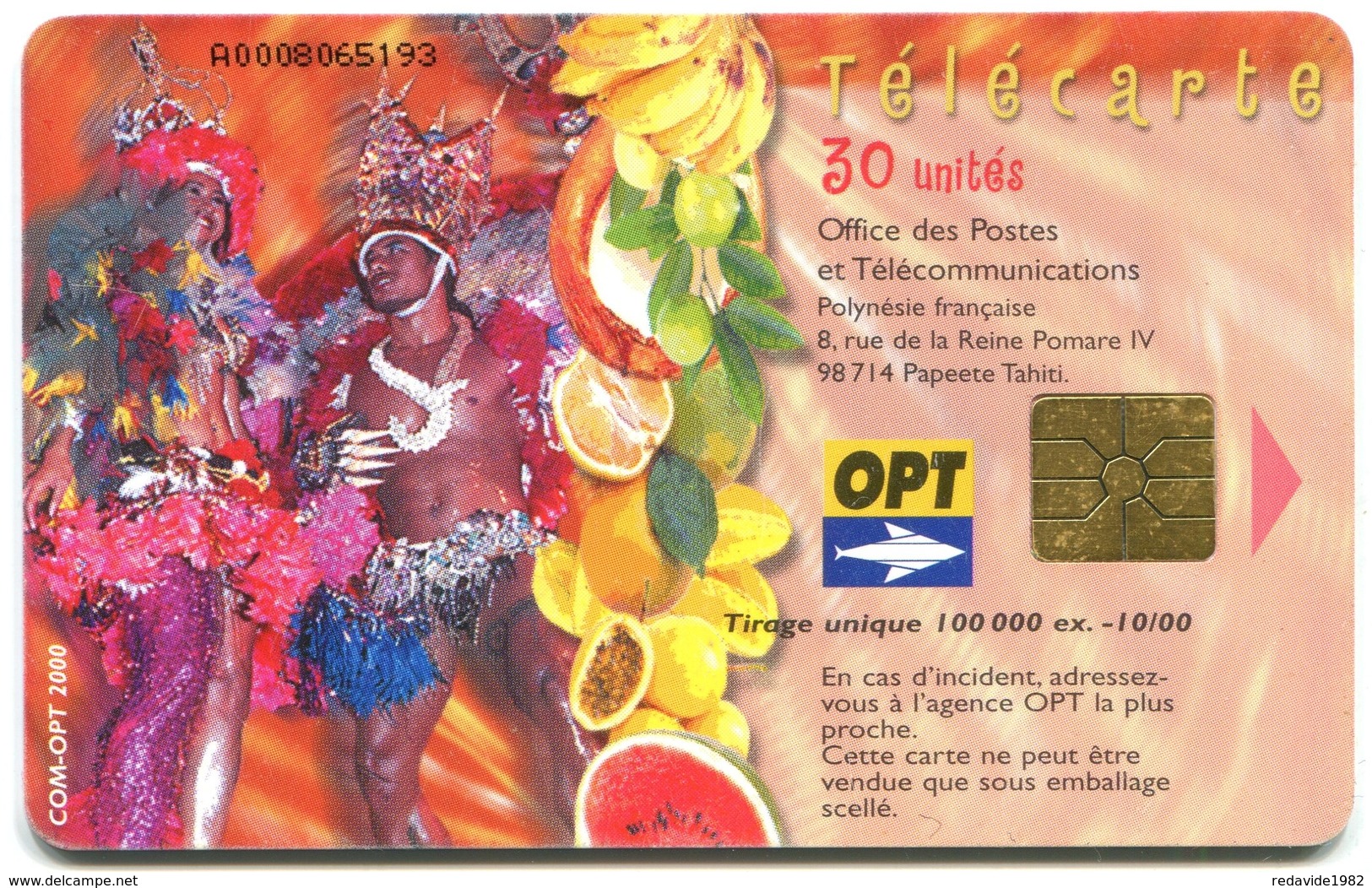 FP104 - Carnaval De Tahiti 2000 (GEM1A Black) - French Polynesia