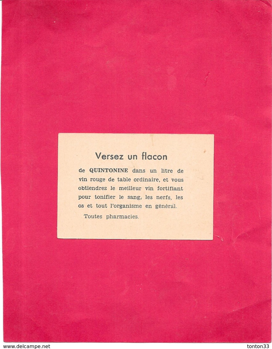 CHROMO  Versez Un Flacon De QUINTONINE  Dans Un Litre De Vin Rouge... - VAL D'ISERE L'Eglise  - BARA11 - - Autres & Non Classés