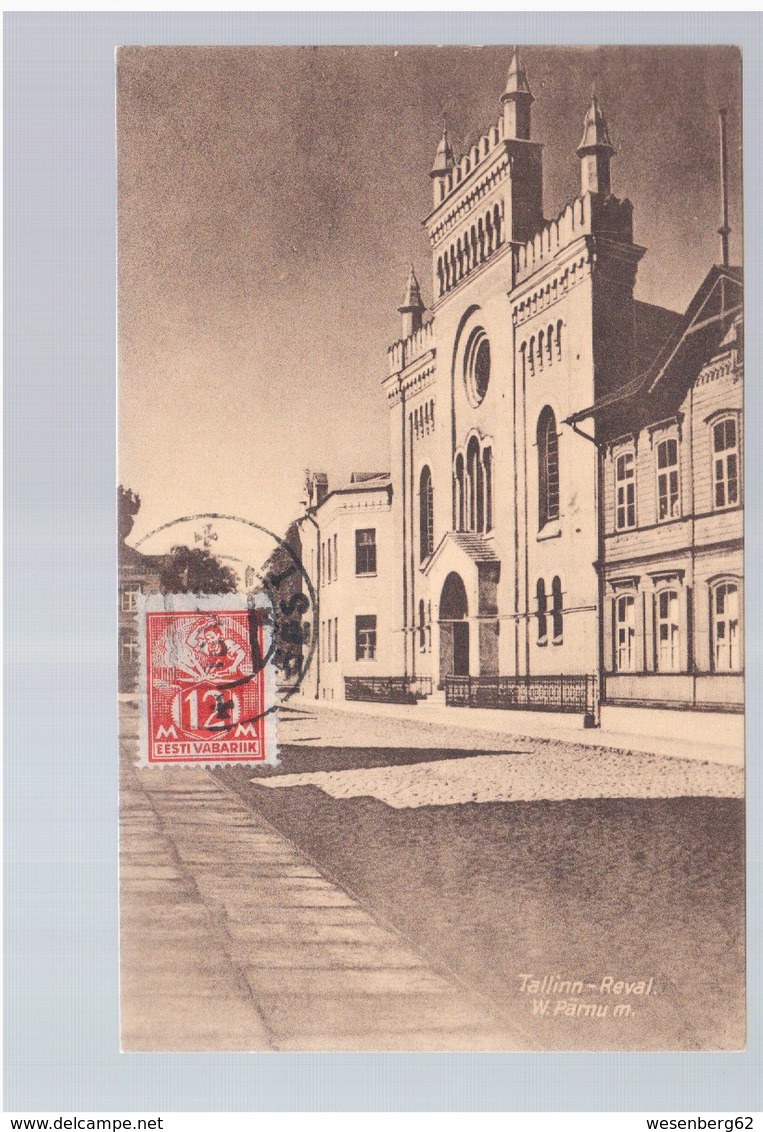 Tallinn/ Reval Jüdische Synagoge Jewish Synagogue 1927 OLD POSTCARD 2 Scans RARE - Estonia