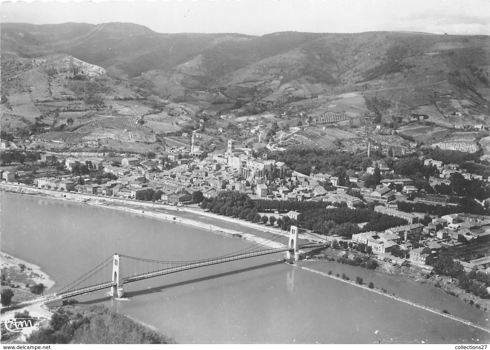 07-LA VOULTE- VUE PANORAMIQUE AERIENNE , LE PONT SUR LE RHÔNE - La Voulte-sur-Rhône