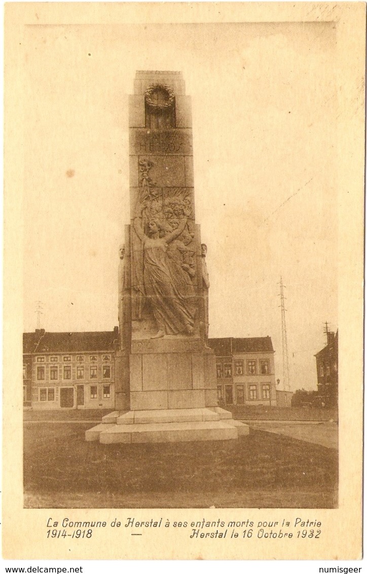 HERSTAL  --  La Commune De Herstal à Ses Enfants Morts Pour La Patrie 1914-1918 - Herstal