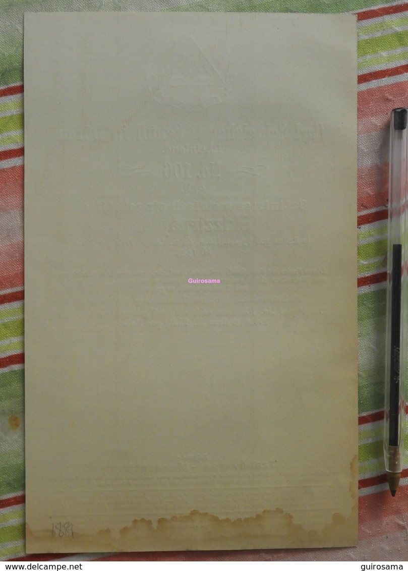 Papier Millémétré Carl Schleicher Und Schüll, Düren Rheinland - Skizzirpapier N°106 - 1889 - Printing & Stationeries