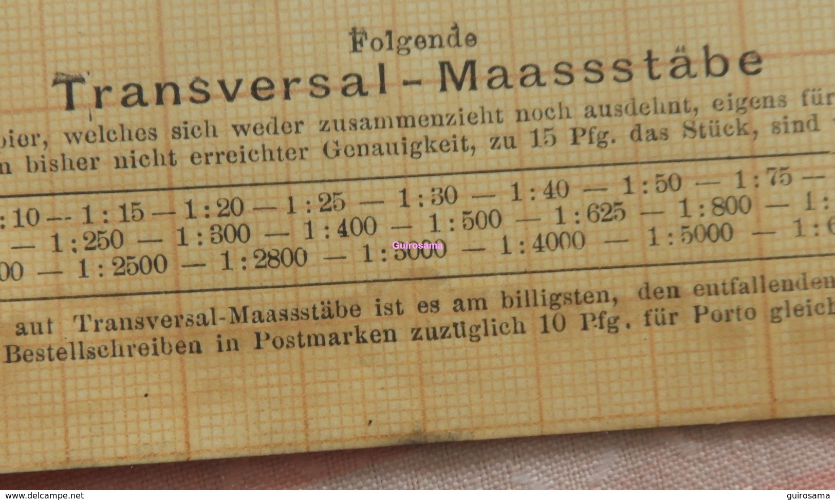 Papier Millémétré Carl Schleicher Und Schüll, Düren Rheinland - Skizzirpapier N°106 - 1889 - Printing & Stationeries