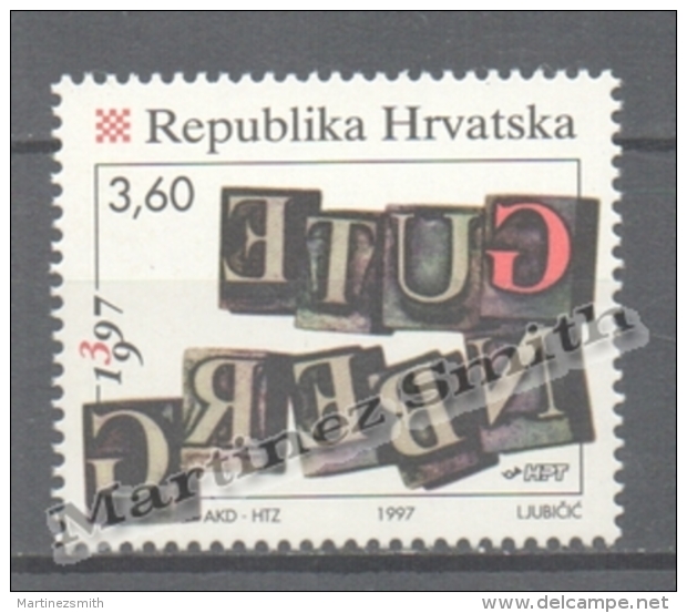 Croatia - Croatie - Croacia 1997 Yvert 386, Printer Johannes Gutenberg - MNH - Croazia