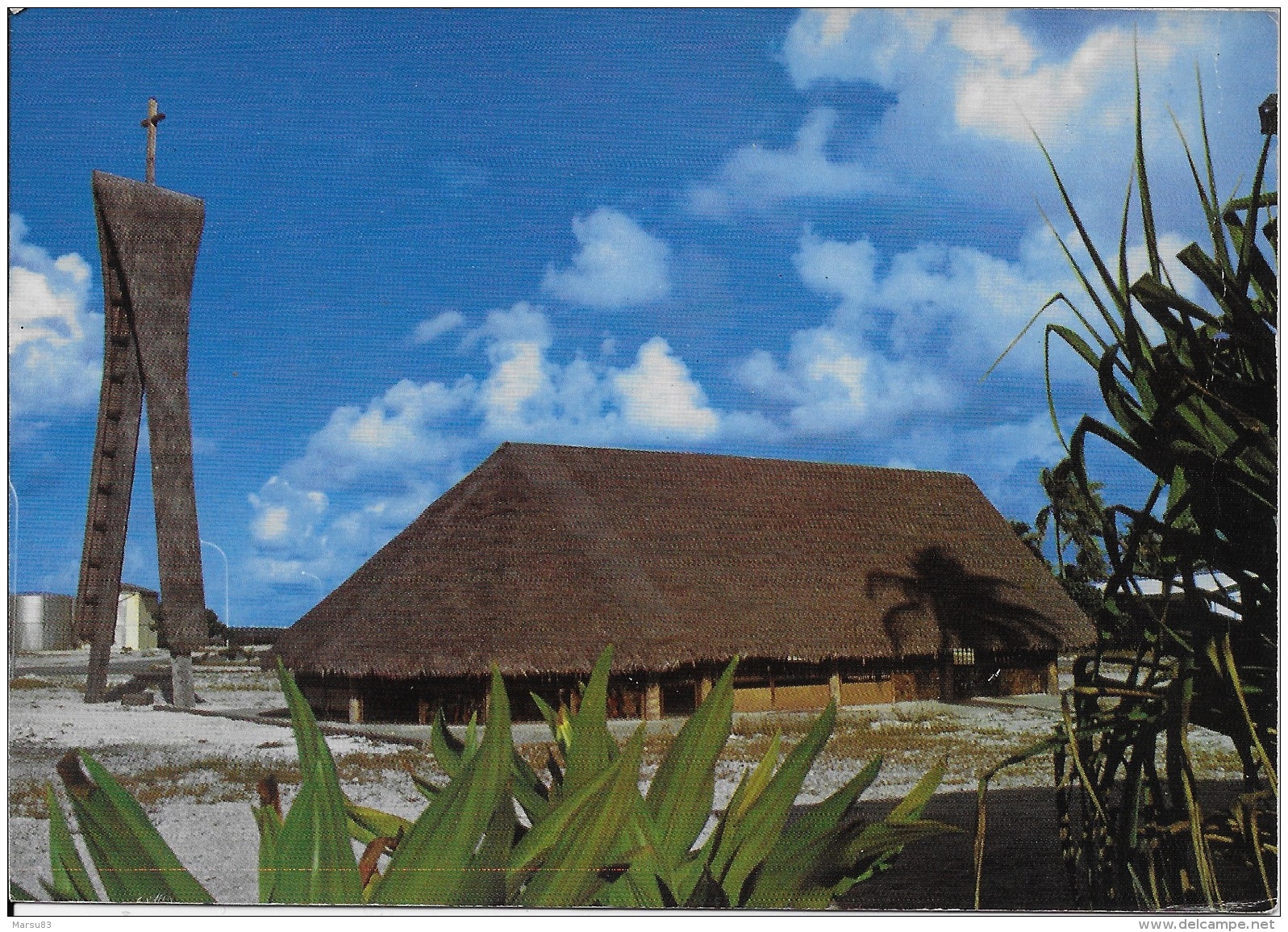 **Belle Carte De 1972 ** Base Avancée De Hao - La Chapelle - Edition, Photo Erwin Christian à Bora-Bora - Tahiti