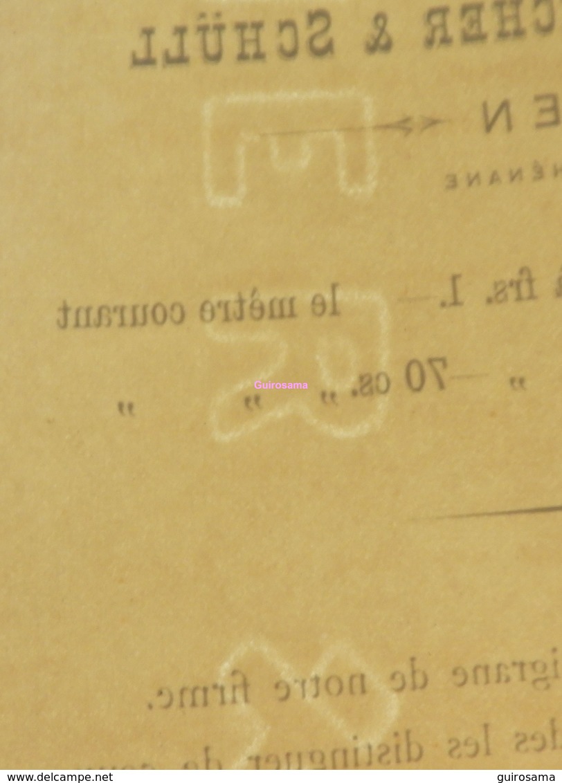 Papier Charles Schleicher Et Schüll, Prusse Rhénane - Papier Satiné N°50 - écrit En Français - 1883 - Avec Filigrane - Printing & Stationeries