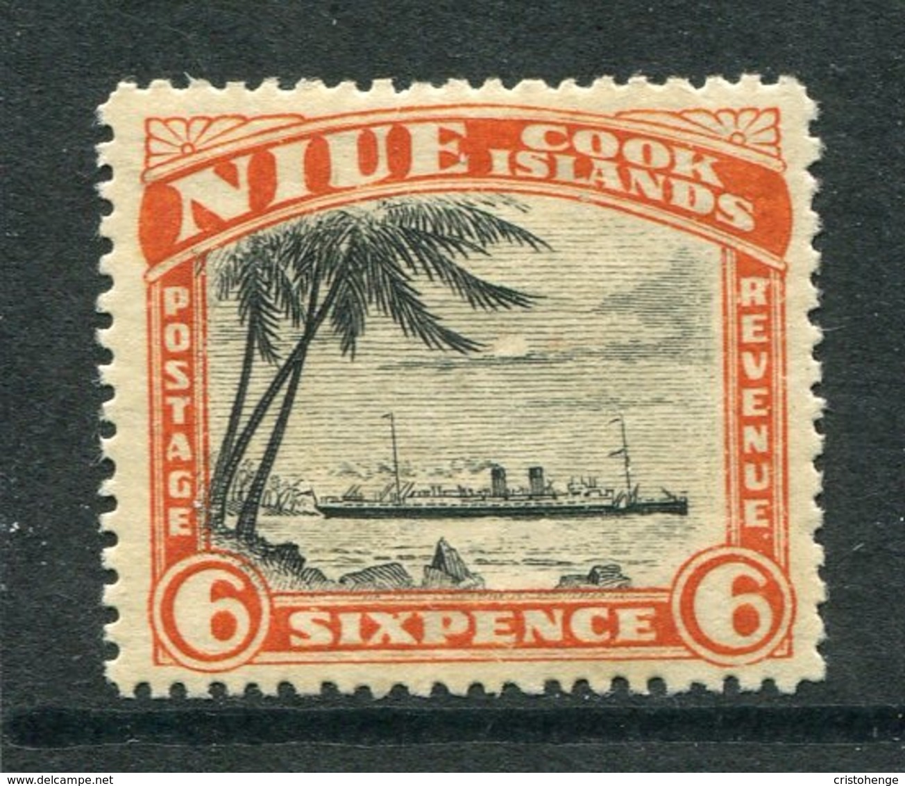 Niue 1944-46 Pictorials - Mult. Wmk. - 6d RMS Monowai HM (SG 94) - Niue