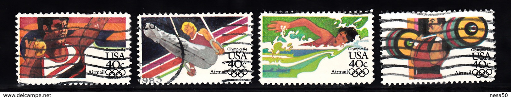 USA 1983 Mi Nr 1622 - 1625 : Olympische Zomerspelen  Los Angeles 1984 - Gebruikt
