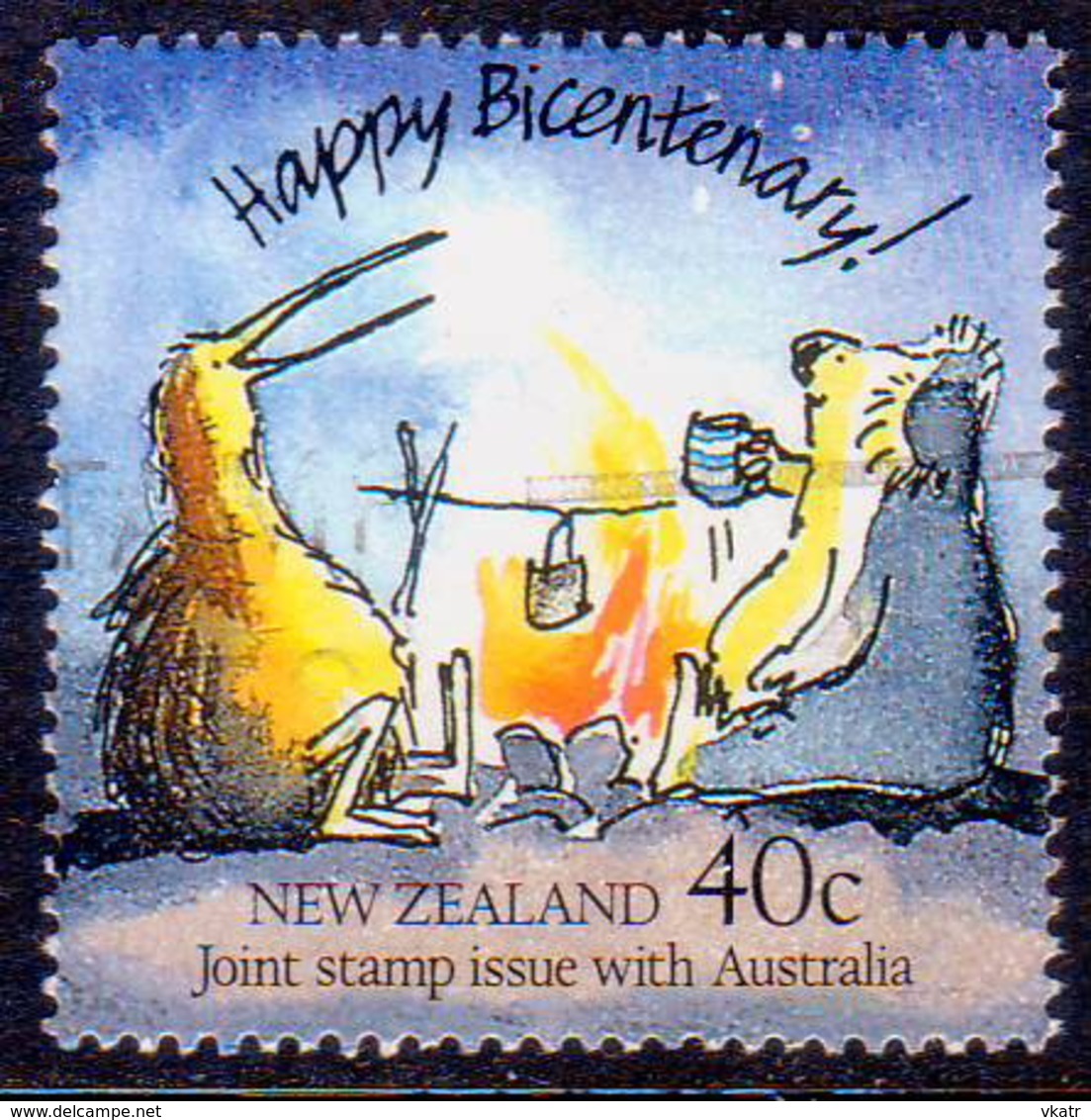 NEW ZEALAND 1988 SG #1474 40c Used Bicentenary Of Australian Settlement - Used Stamps