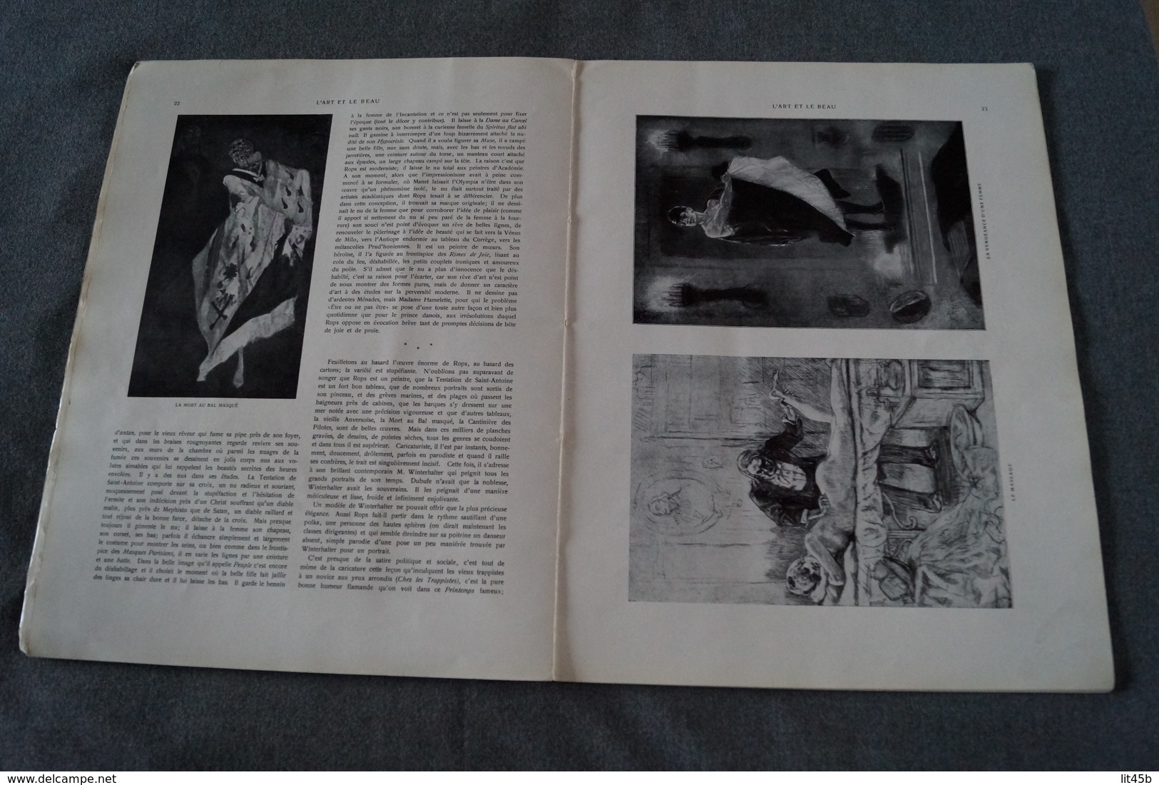 Félicien Rops et son oeuvre,texte Gustave Kamn,EX LIBRIS Georges Jean Hendrick (Géo)