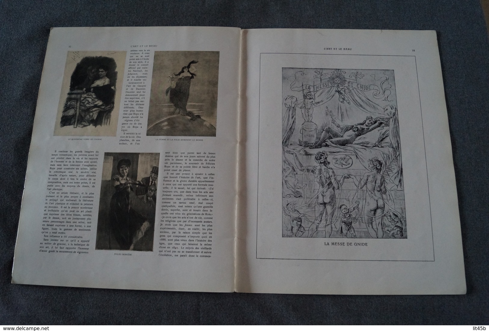 Félicien Rops et son oeuvre,texte Gustave Kamn,EX LIBRIS Georges Jean Hendrick (Géo)