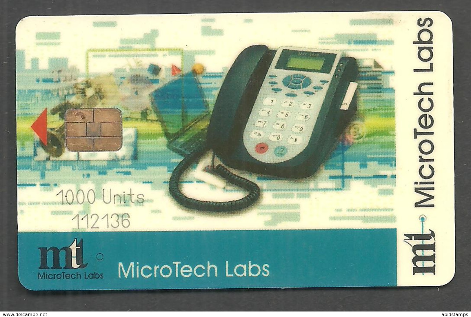 PAKISTAN USED CHIP PHONECARD MICROTECH LABS  1000 UNITS - Pakistan