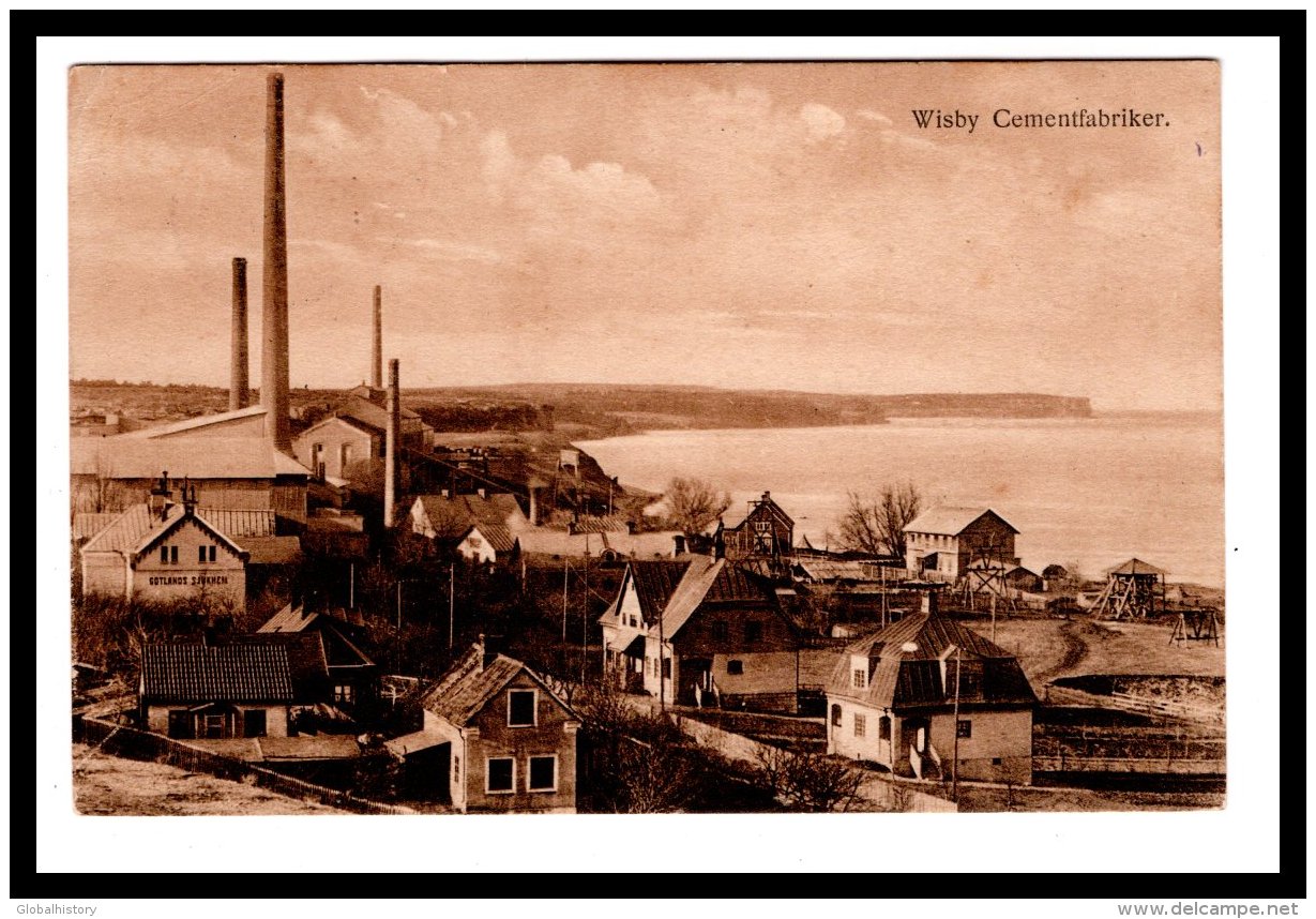 DE1008  SWEDEN WISBY CEMENTFABRIKER   POSTCARD - Suède